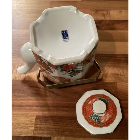 Japanese Arita By Imari Peacock FINE CHINA Teapot - Picture 9 of 9